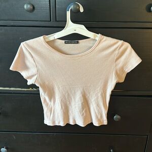 pink and white striped tee from brandy melville